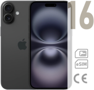  Apple iPhone 16 128  Black, nano SIM + eSIM