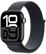 Apple Watch Series 10 GPS 42mm Jet Black Aluminum Sport Loop Band, Ink