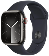 Apple Watch Series 9 45mm Graphite Steal ( ),  Sport Band Midnight, S/M