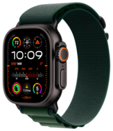  Apple Watch Ultra 2 New 49mm (2024) Black Titanium Case,   Dark Green Alpine Loop - Large