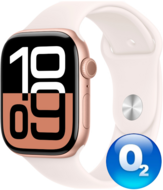 Apple Watch Series 10 46mm Rose Gold Aluminum, Light Blush Sport Band, M/L   