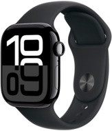 Apple Watch Series 10 GPS 46mm Jet Black Aluminum, Sport Band Black, S/M